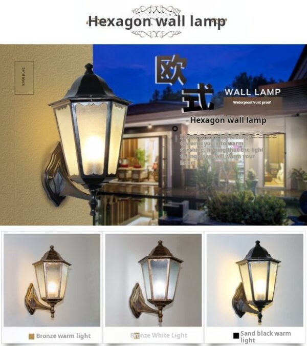 outdoor wall lights, corridors, balconies, retro villas, waterproof staircases, corridors, outdoor wall lights, courtyard lights, American style - Image 5