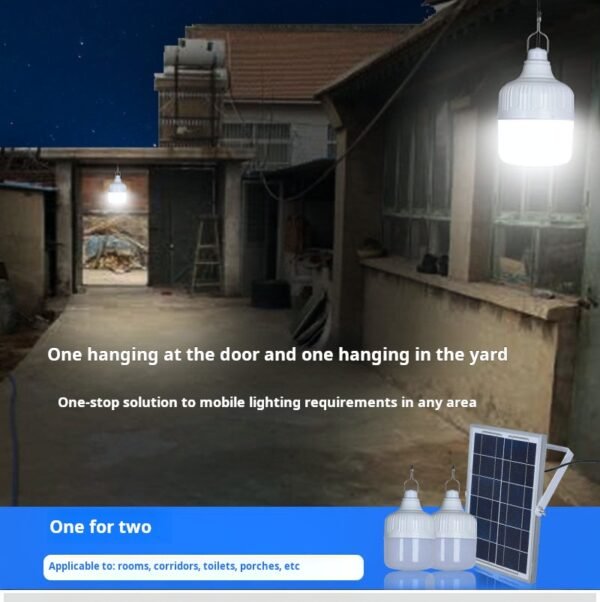 solar indoor lighting, household outdoor courtyard light, super bright waterproof split type bulb wholesale - Image 4
