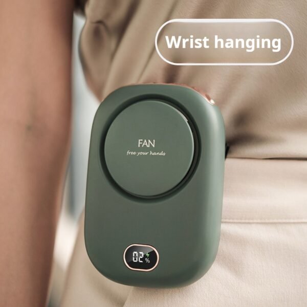 Mini Neck Hanging Fan Lazy Desktop Silent Fan Neck Hanging Waist No Fan Leaf Amazon Style - Image 3