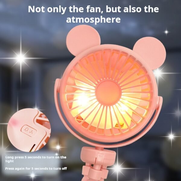 summer baby stroller octopus shaped fan USB charging handheld desktop mini fan - Image 3