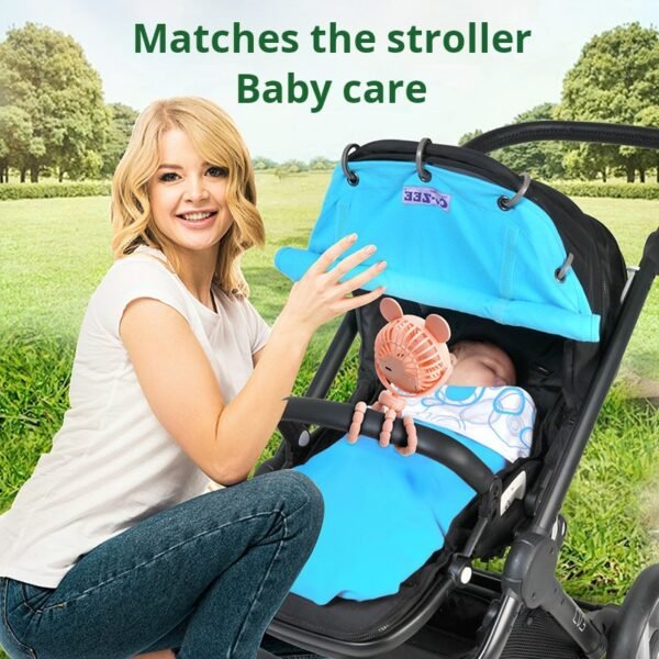 summer baby stroller octopus shaped fan USB charging handheld desktop mini fan - Image 4