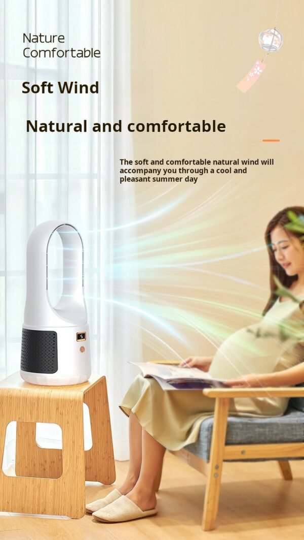 New bladeless fan, home desktop electric fan, dormitory office desktop tower fan, USB charging outdoor fan - Image 5