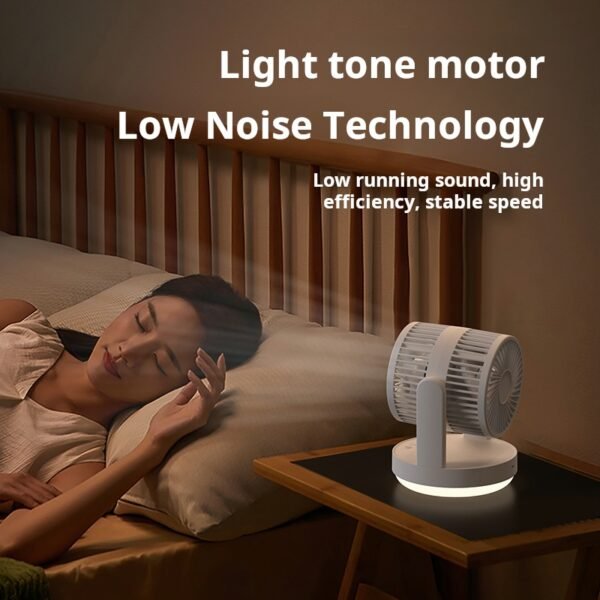New dual head electric fan for home bedroom desk lamp fan, office air circulation fan, home desktop shaking fan - Image 2