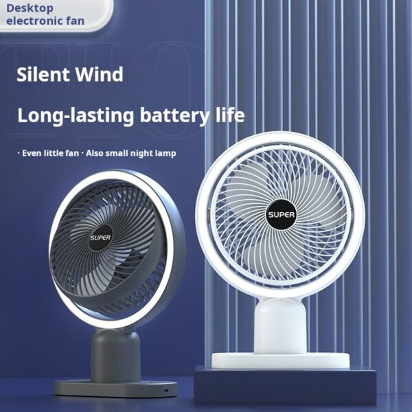 New Small Fan, Desktop Portable USB Desk Lamp Electric Fan, Home Dormitory Mini Fan, Desk Fan