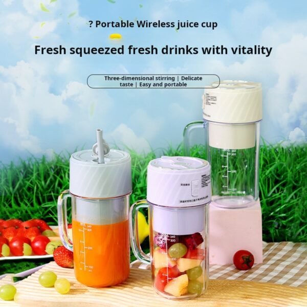 New portable juice extractor household rechargeable soybean milk mini cup food supplement fruit multi-function juice machine - Image 2