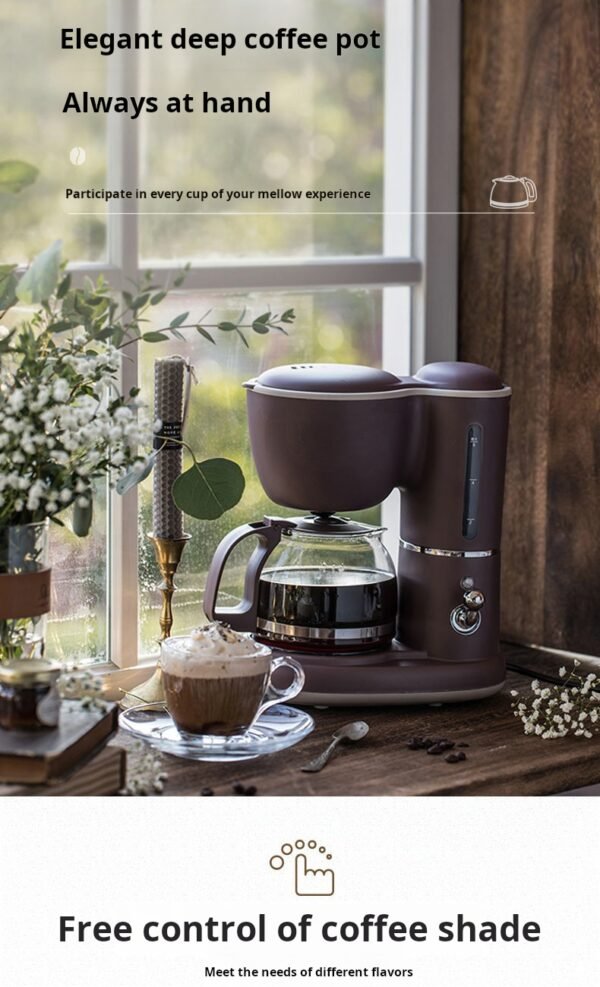 Little Bear Mini Coffee Machine KFJ-A06Q1 Coffee Machine American Home 600ml Drip style Coffee Maker - Image 6