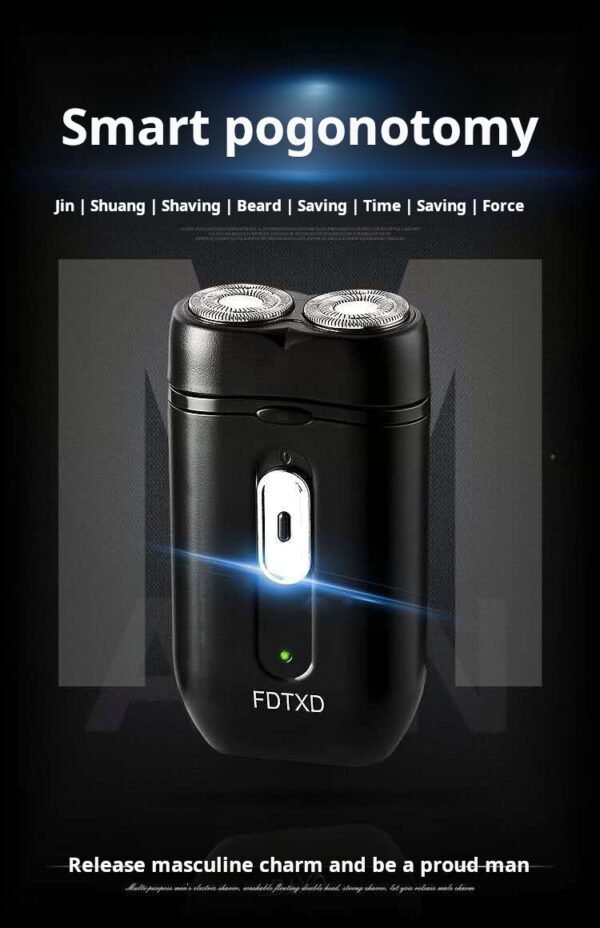 Spot wholesale electric shavers, rechargeable shavers, shaving knives, beard knives, portable floating three blade heads, water washed - Image 6
