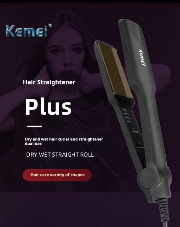 Kemei KM-329 straightener clamp ceramic quick heating constant temperature does not harm hair, female straightening hair plate clip electric clamp - Image 4