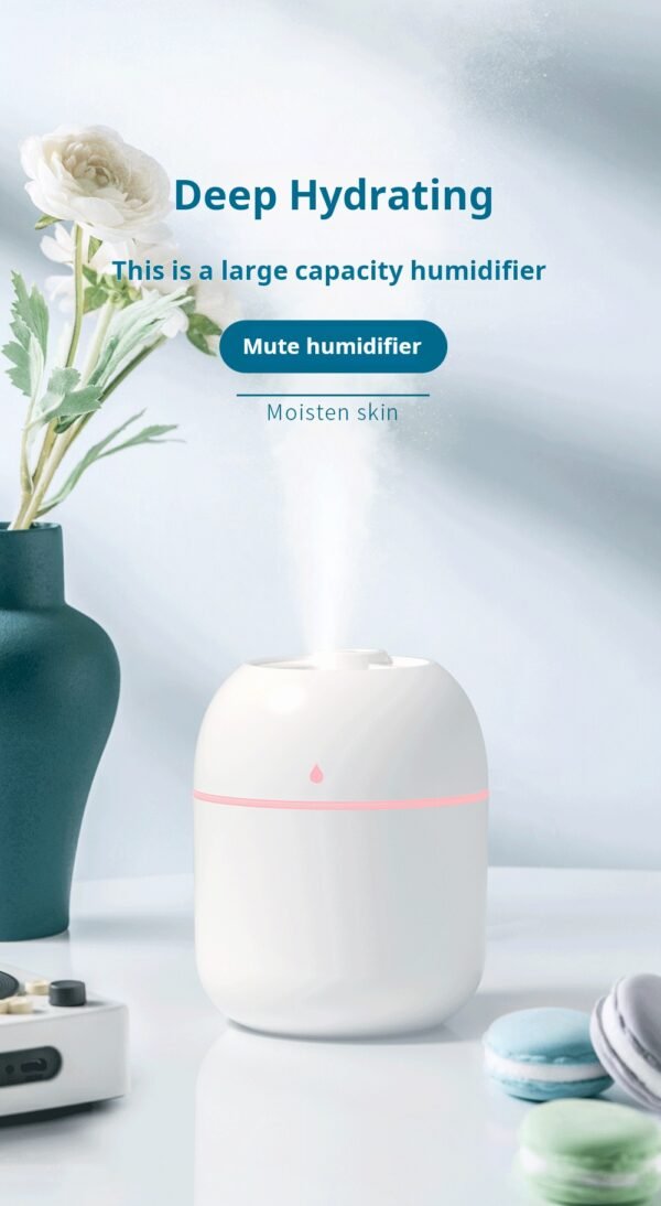 desktop humidifier USB mini home car mute heavy fog night light water droplet humidifier - Image 5