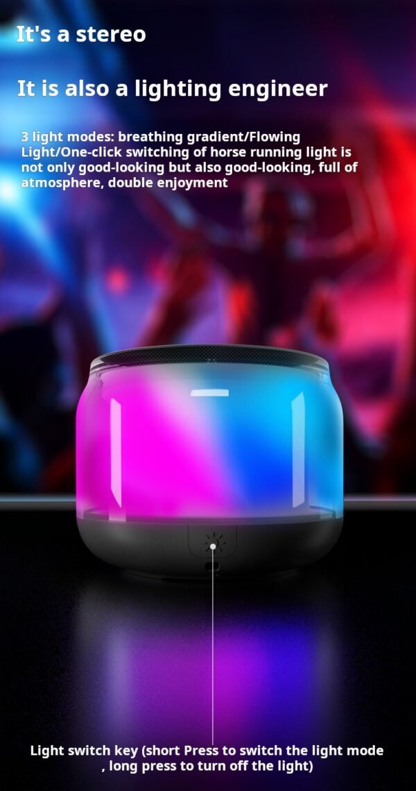 Science fiction transparent cool Bluetooth small speaker phone computer desktop wireless portable home outdoor mini speaker - Image 6