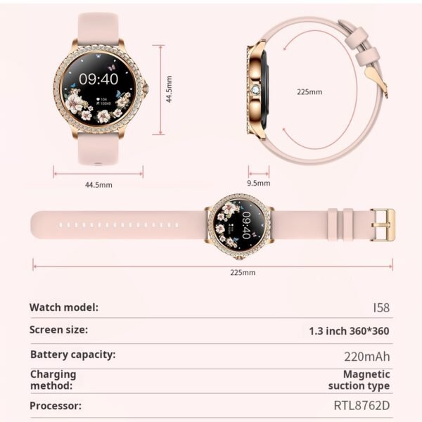 i58 Smart Watch with Bluetooth Call, Voice Assistant, Health Sleep Monitoring, and Multiple Sports - Image 4