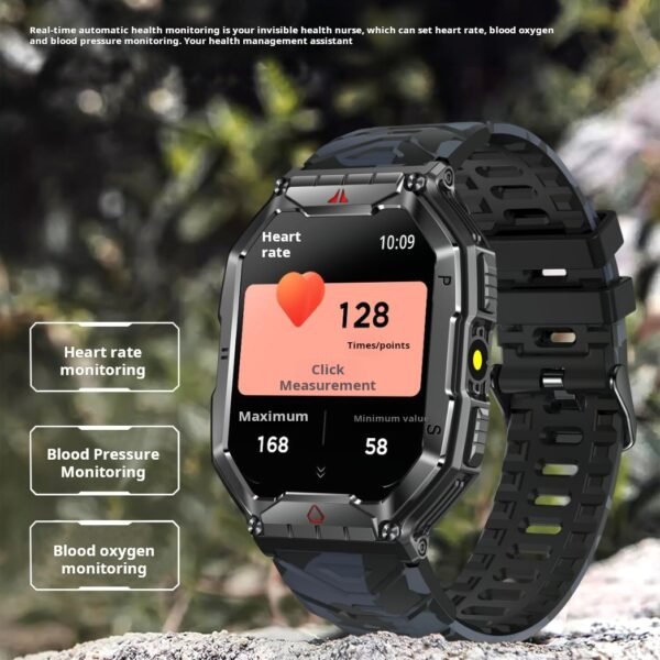 KR82 smart watch Bluetooth call triple-proof outdoor air pressure needle heart rate monitoring for men and women - Image 4