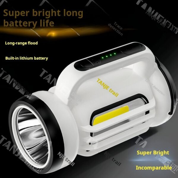 Flashlight, strong light, rechargeable outdoor, ultra-bright long-range, high-power portable searchlight, camping tent, emergency light