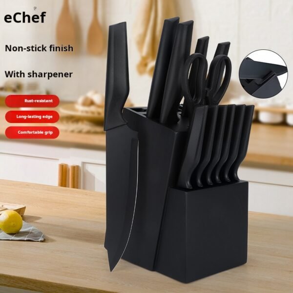 14-piece set of cutlery set kitchen set with solid wood knife seat toilet storage kitchen combination set