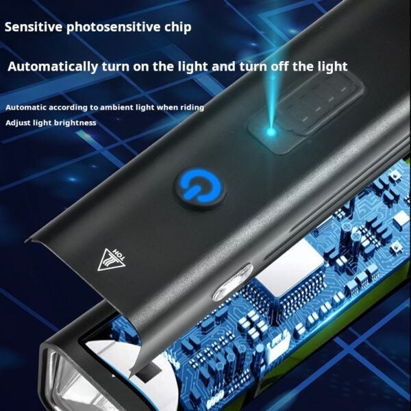 LED bicycle light, intelligent equipment, outdoor night riding headlight, usb charging, mountain road bike riding flashlight lighting - Image 2