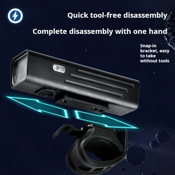 LED bicycle light, intelligent equipment, outdoor night riding headlight, usb charging, mountain road bike riding flashlight lighting - Image 3
