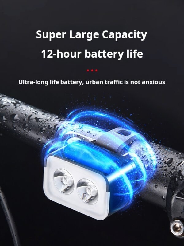 Bicycle lighting, headlight, strong light, night riding taillight, mountain road, children's bicycle light, rainproof riding equipment - Image 2