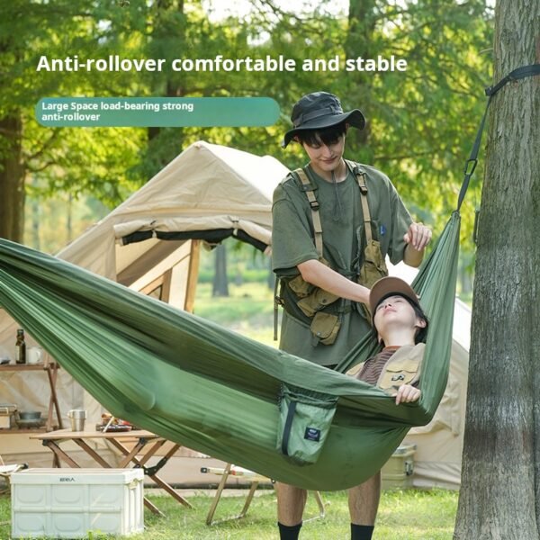 Hammock, outdoor swing, anti-rollover dormitory, dormitory for students and children, double household, outdoor leisure, adult hammock - Image 2