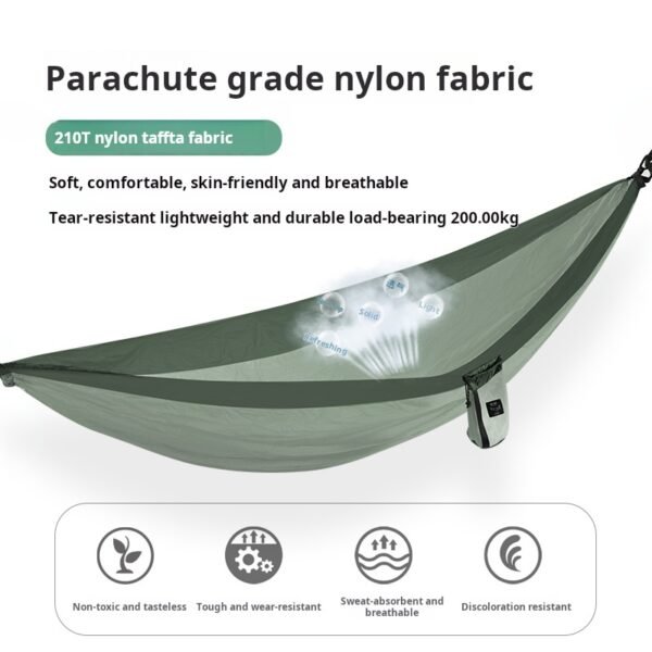 Hammock, outdoor swing, anti-rollover dormitory, dormitory for students and children, double household, outdoor leisure, adult hammock - Image 4