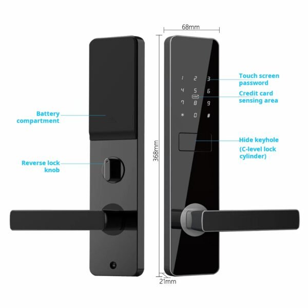 Home Guard Wooden Door Password Lock Indoor Door Lock Technology Hero Apartment Homestay Door Lock Bedroom Rental Room Door Lock - Image 3