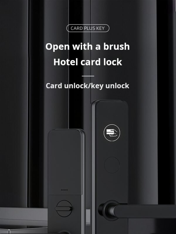 Hotel door lock factory computer card lock intelligent electronic induction lock wooden door magnetic card lock hotel card lock - Image 2