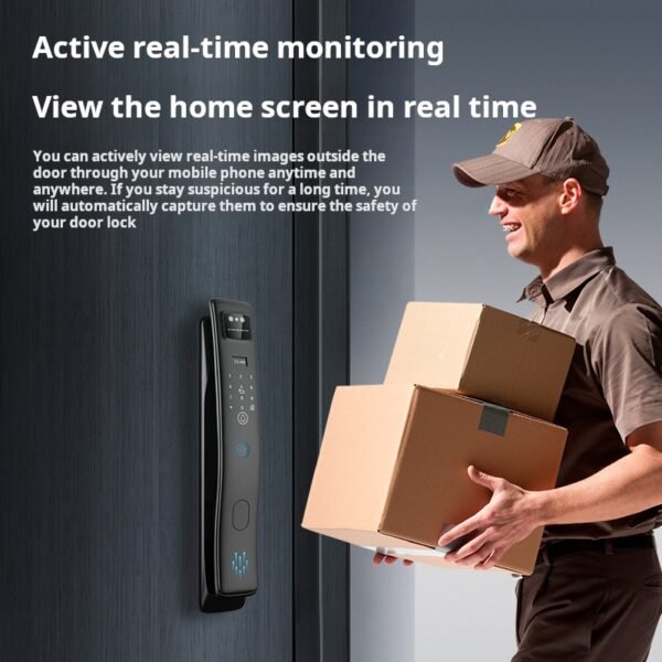 S958max fingerprint intelligent door lock, facial recognition, visual intercom, password graffiti, mobile phone remote door opening - Image 2