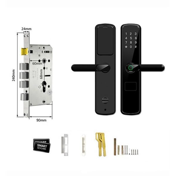 Smart lock apartment fingerprint password lock ttlock remote super SIM card NFC unlocking network lock smart door lock