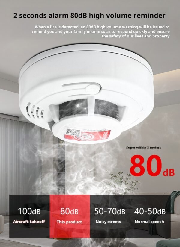 Smoke alarm, fire dedicated wireless independent smoke detector, fire detector, home intelligent smoke detector - Image 5