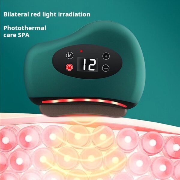 Electric stone scraping board, neck, face, facial beauty scraping device, household constant temperature heating red light massage device - Image 2