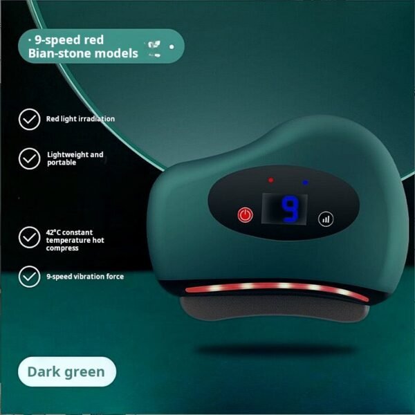 Electric stone scraping board, neck, face, facial beauty scraping device, household constant temperature heating red light massage device - Image 7