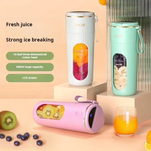 Juicer, juice extractor, household charging, multifunctional electric mini portable, fruit juice blender, juice cup - Image 2