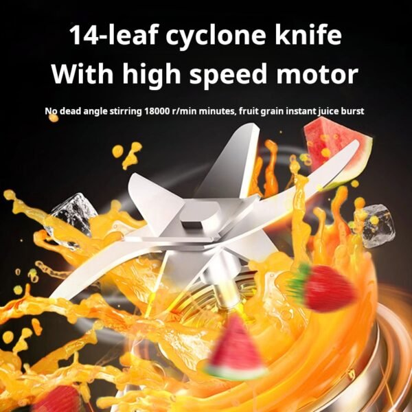 Juicer, juice extractor, household charging, multifunctional electric mini portable, fruit juice blender, juice cup - Image 4