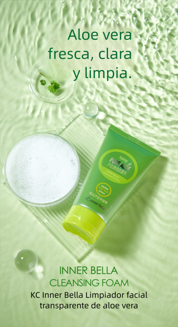 KCINNER BELLA - Gel Limpiador Facial de Aloe Vera Suave y Refrescante