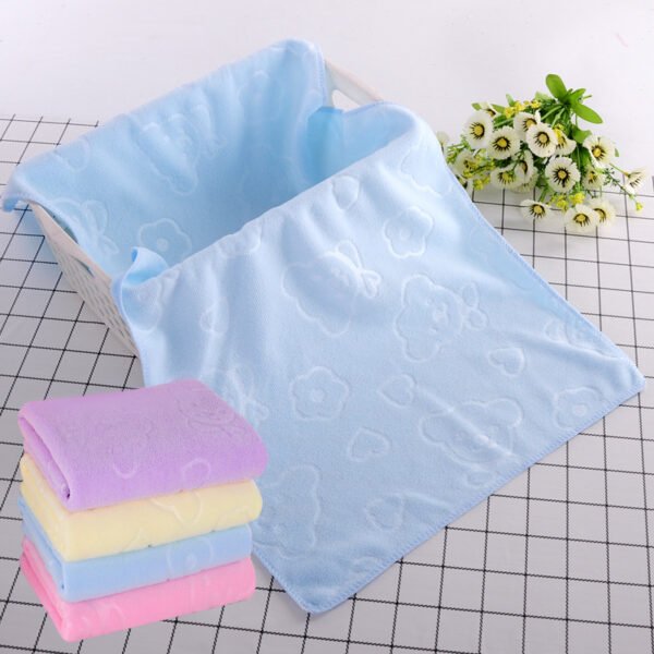 Embossed towel teddy bear fine fiber absorbent thickened large towel 35 * 75 towel gift beach towel - Image 4
