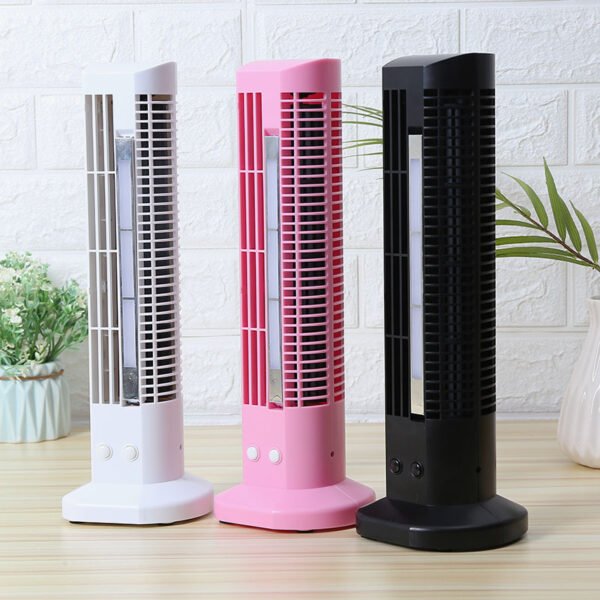 New USB bladeless fan with small night lighthouse fan, cartoon desktop mini handheld two stage desk lamp, small fan