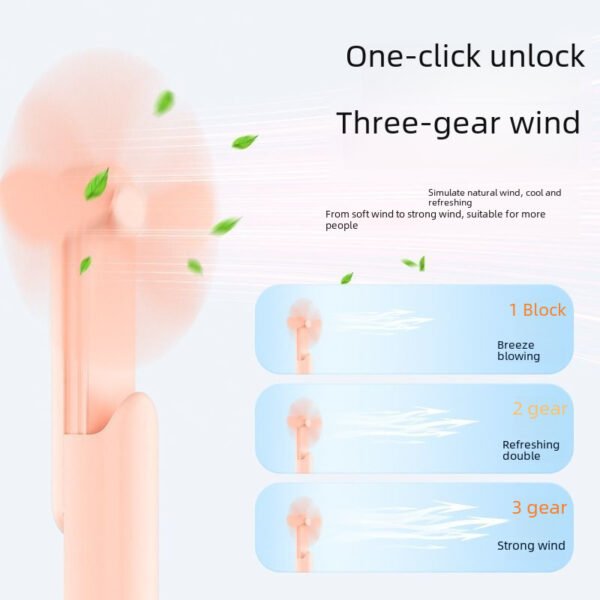 Mini folding small fan handheld, portable, multifunctional emergency power bank, USB silent small electric fan - Image 2