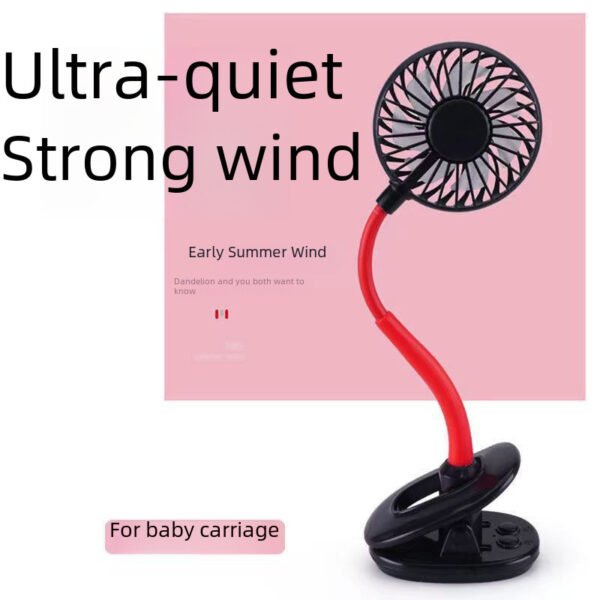 USB Mini Charging Fan, Silent, Student Dormitory, Bed Office, Baby Cart, Aromatherapy Fan - Image 4
