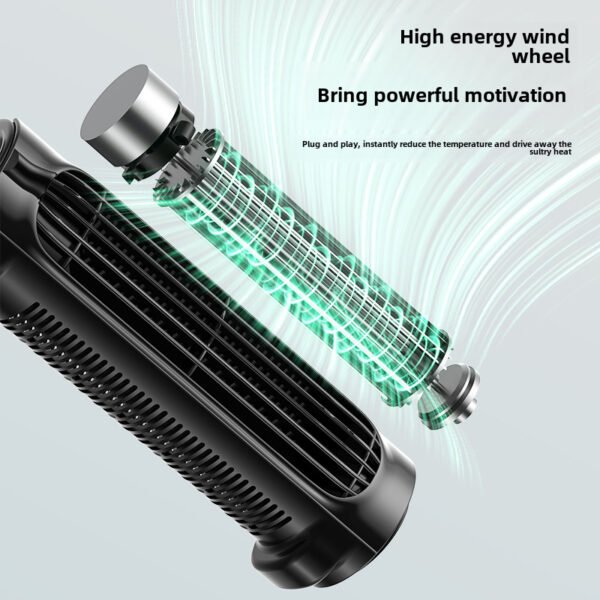 New Car Seat Fan USB Cooling High Wind Rear Pillow Car Ventilation Seat Electric Fan - Image 3