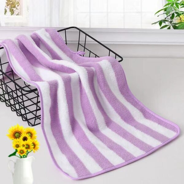 Thick colored woven coral fleece towel, soft and absorbent for daily use at home, gift towel - Image 4