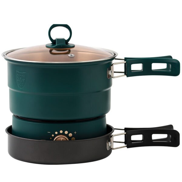 Business trip folding pot portable travel split type electric cooking pot outdoor small electric hot pot 2-in-1 single person food - Image 5