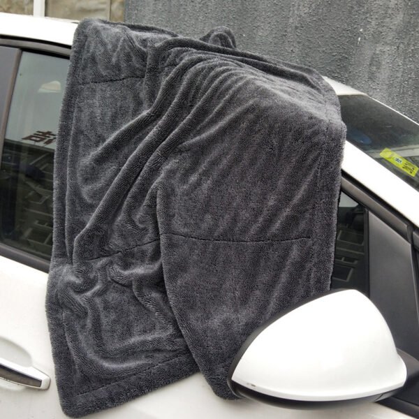 Double layer braided towel, water collecting towel, twisted cloth, spiral wool, strong water absorption, no shedding, no color fading, car cleaning hair - Image 5