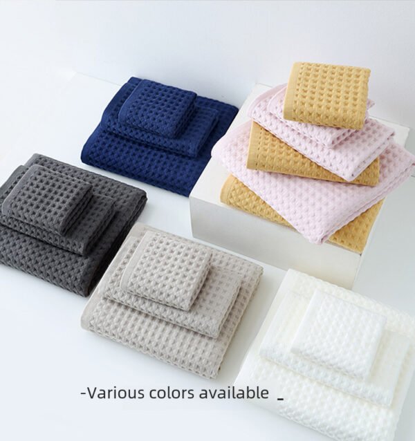 Waffle type A pure cotton bath towel, adult household gift bath towel, beach towel - Image 5