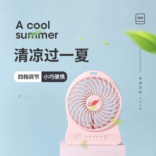 Handheld fan, fast charging, high wind power, office desktop, small electric fan, portable banana fan, new F95D - Image 3