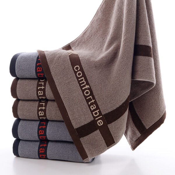 Cotton bath towel with increased thickness and length, adult couple bathroom bath towel - Image 3