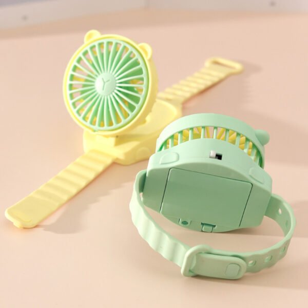 Watch fan, children's outdoor leisure portable mini pocket cartoon dry battery fan - Image 4