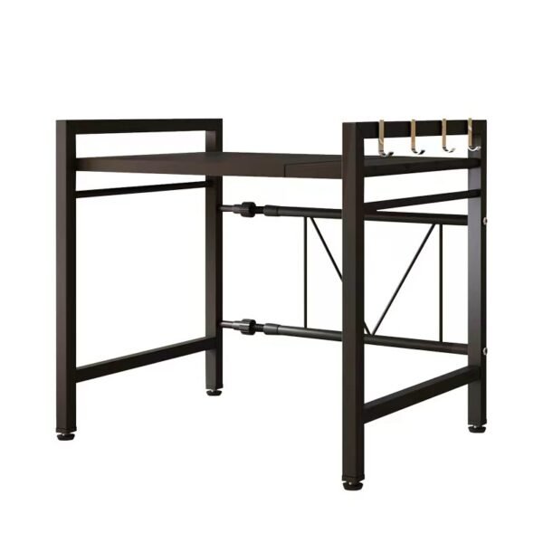 Microwave oven shelf, kitchen, household, retractable countertop, oven, rice cooker, seasoning storage, floor rack - Image 4