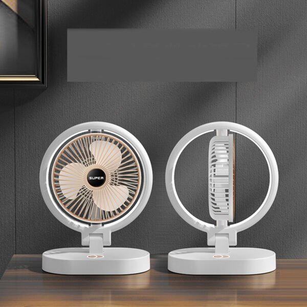 Home desk lamp fan, student dormitory folding storage desktop fan, outdoor camping multi speed adjustable fan - Image 4