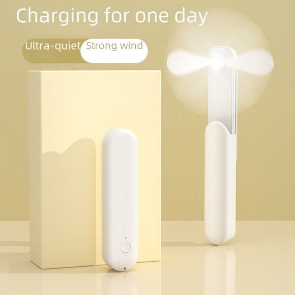 Mini folding small fan handheld, portable, multifunctional emergency power bank, USB silent small electric fan