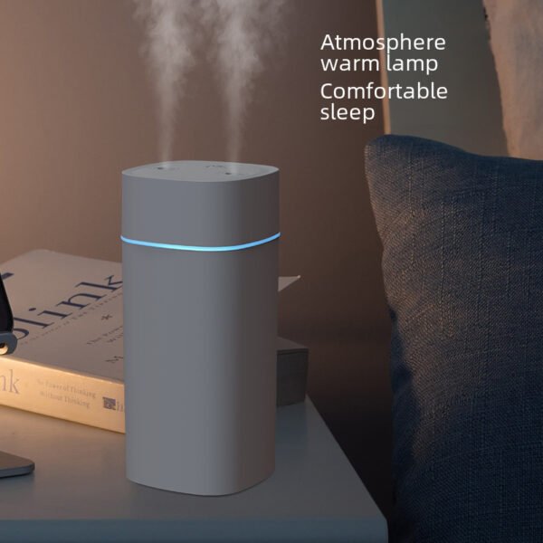 New Creative Mini Humidifier Colorful Light USB Heavy Fog Double Spray Nano Water Replenishment Instrument
