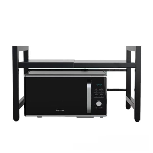 Microwave oven shelf, kitchen, household, retractable countertop, oven, rice cooker, seasoning storage, floor rack - Image 5